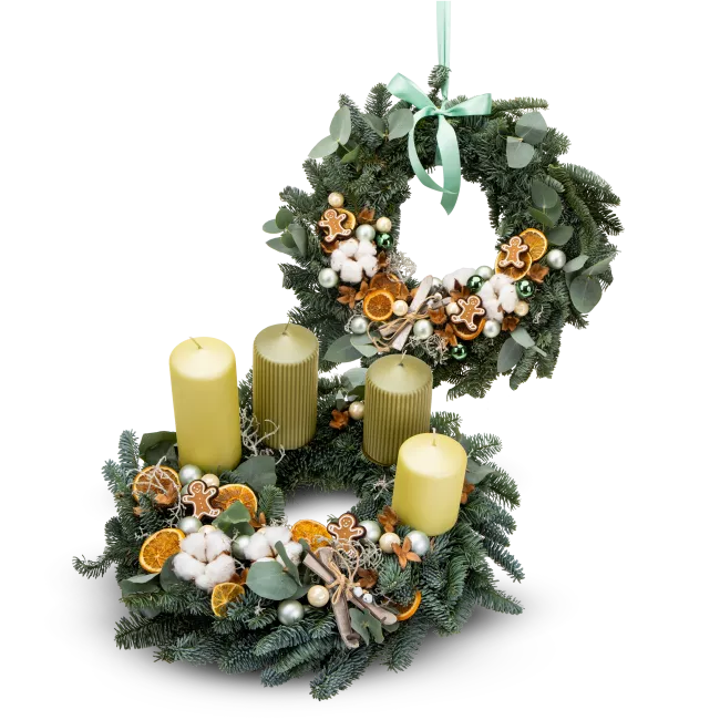 Christmas set of wreaths